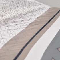 Bettbezug-Set TODAY Beige 240 x 200 cm Geometrisch