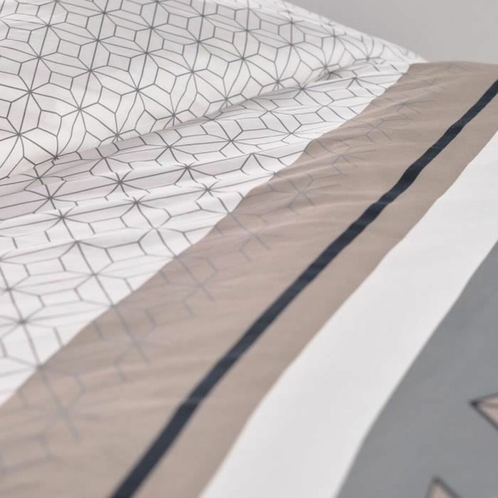 Bettbezug-Set TODAY Beige 240 x 200 cm Geometrisch