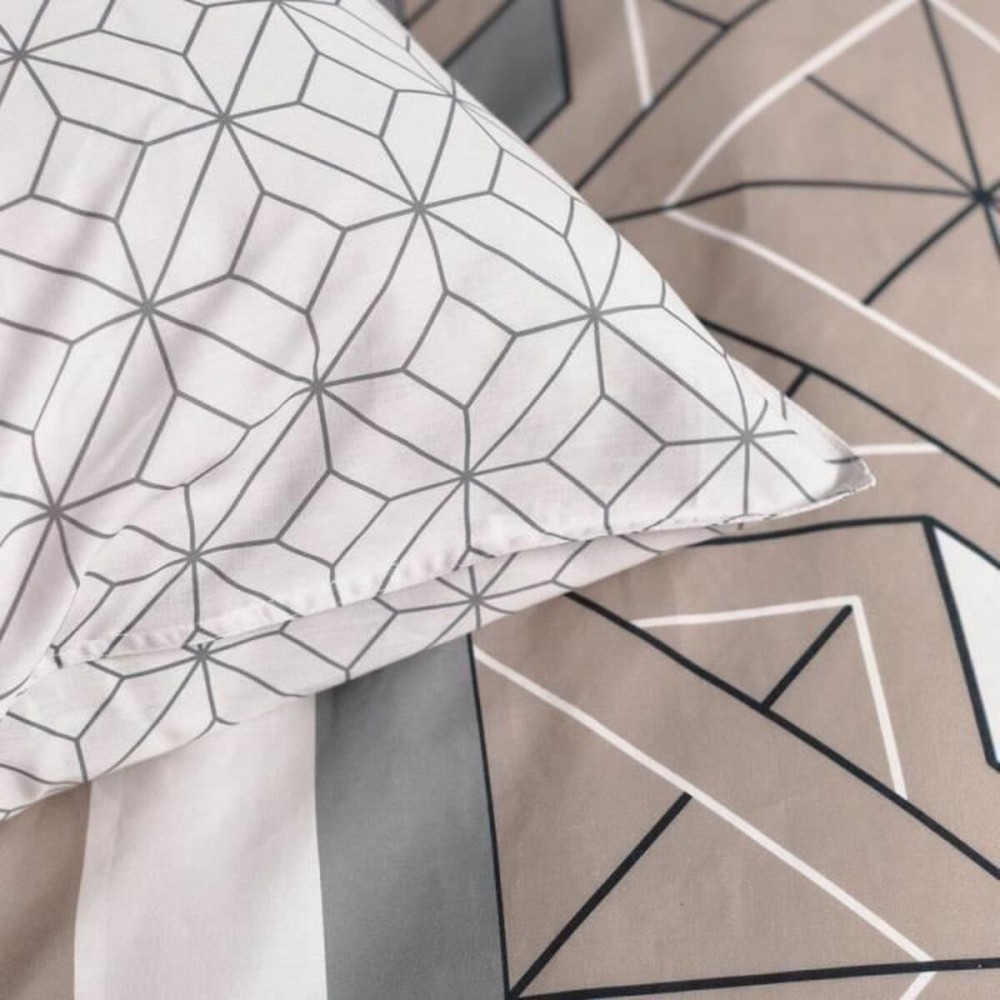 Bettbezug-Set TODAY Beige 240 x 200 cm Geometrisch