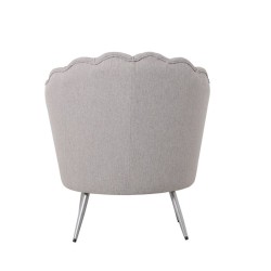 Fauteuil Home ESPRIT Gris Argenté Métal 80 x 75 x 86 cm