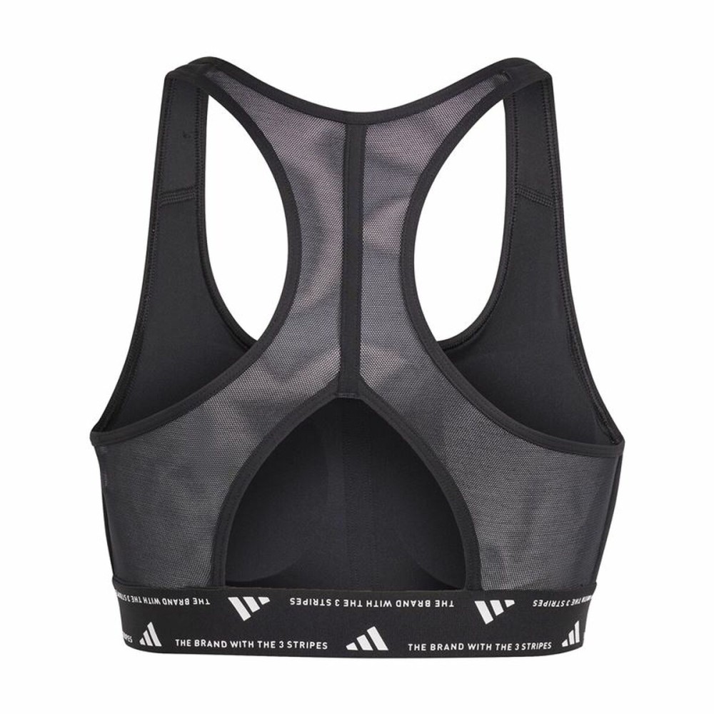 Sport-BH Adidas Essentials Powereact Mid Schwarz