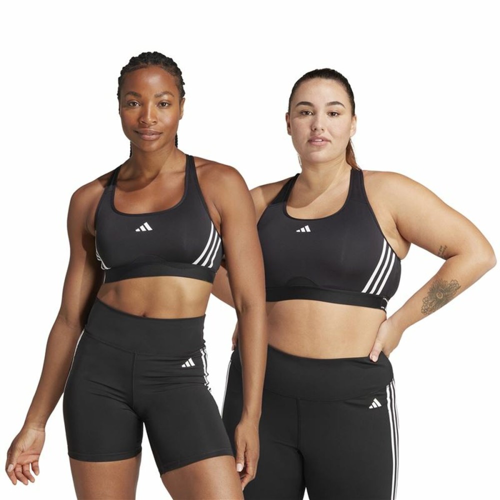 Soutien-gorge de Sport Adidas Essentials Powereact Mid Noir
