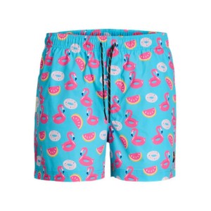 Herren Badehose Jack & Jones JPSTMAUI JJSWIM NOVELTY AOP AKM SN 12272809 Blau