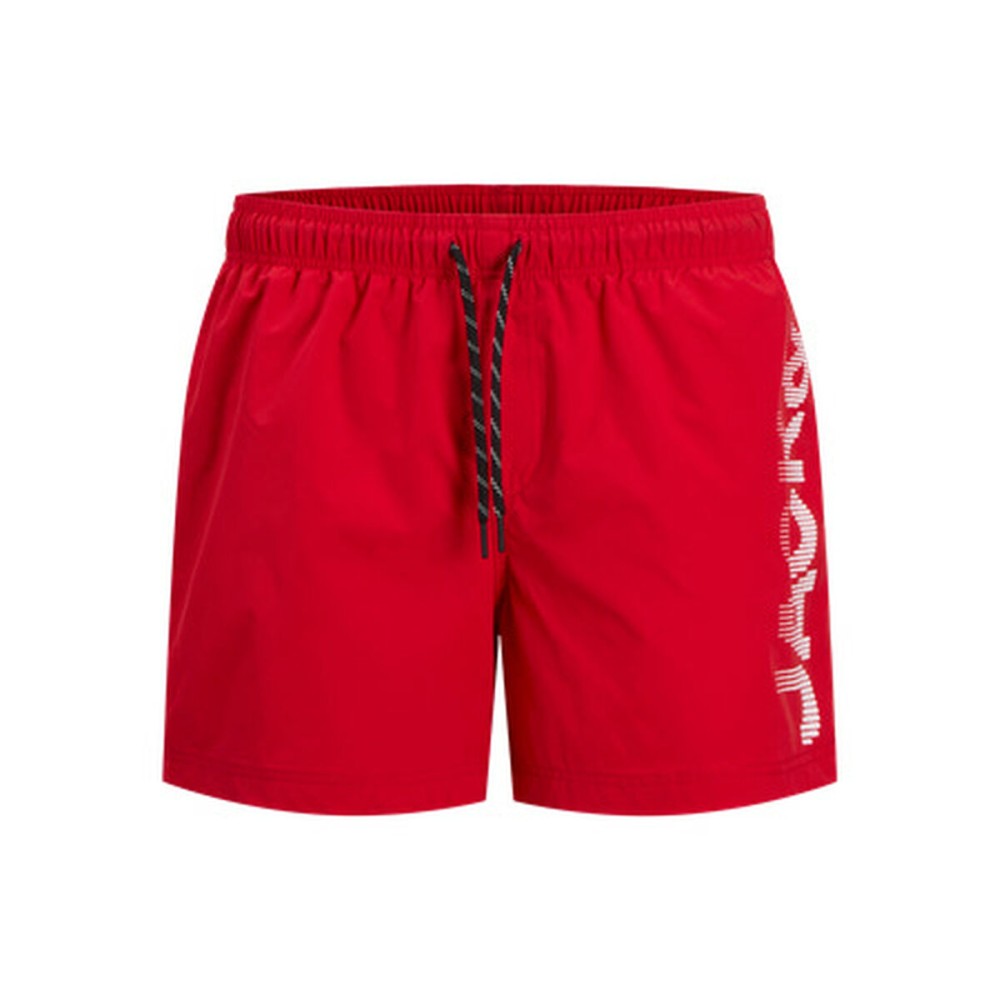 Herren Badehose Jack & Jones JPSTMAUI JJSWIM SPLICE LOGO AKM Rot