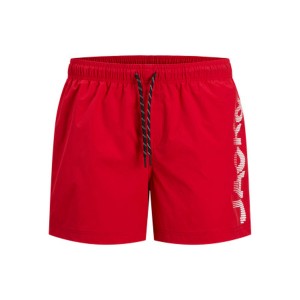 Herren Badehose Jack & Jones JPSTMAUI JJSWIM SPLICE LOGO AKM Rot