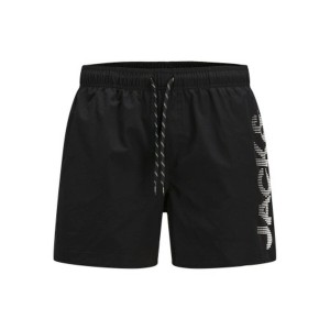 Herren Badehose Jack & Jones JPSTMAUI JJSWIM SPLICE LOGO AKM Schwarz