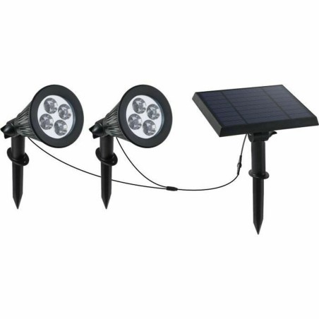 Spot solaire Lumi Garden Family Spiky 2 en 1 Noir Aluminium Acier (2 Unités)