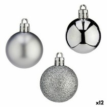 Lot de boules de Noël Krist+ K1912485-4 Argenté Plastique 4 cm (12 Unités)