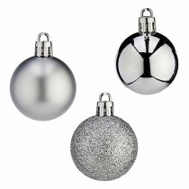 Lot de boules de Noël Krist+ K1912485-4 Argenté Plastique 4 cm (12 Unités)