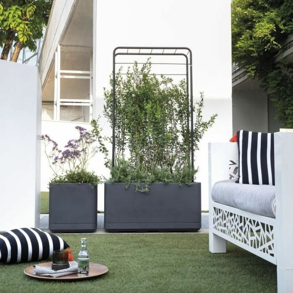 Pot Deroma Anthracite 38 x 38 x 39 cm Plastique Carré Seau 38 cm