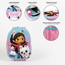 Schulrucksack 3D mit Rädern Gabby's Dollhouse Rosa 25,0 x 31,0 x 10,0 cm