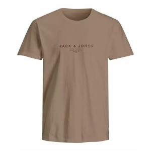 Herren Kurzarm-T-Shirt Jack & Jones Hellbraun