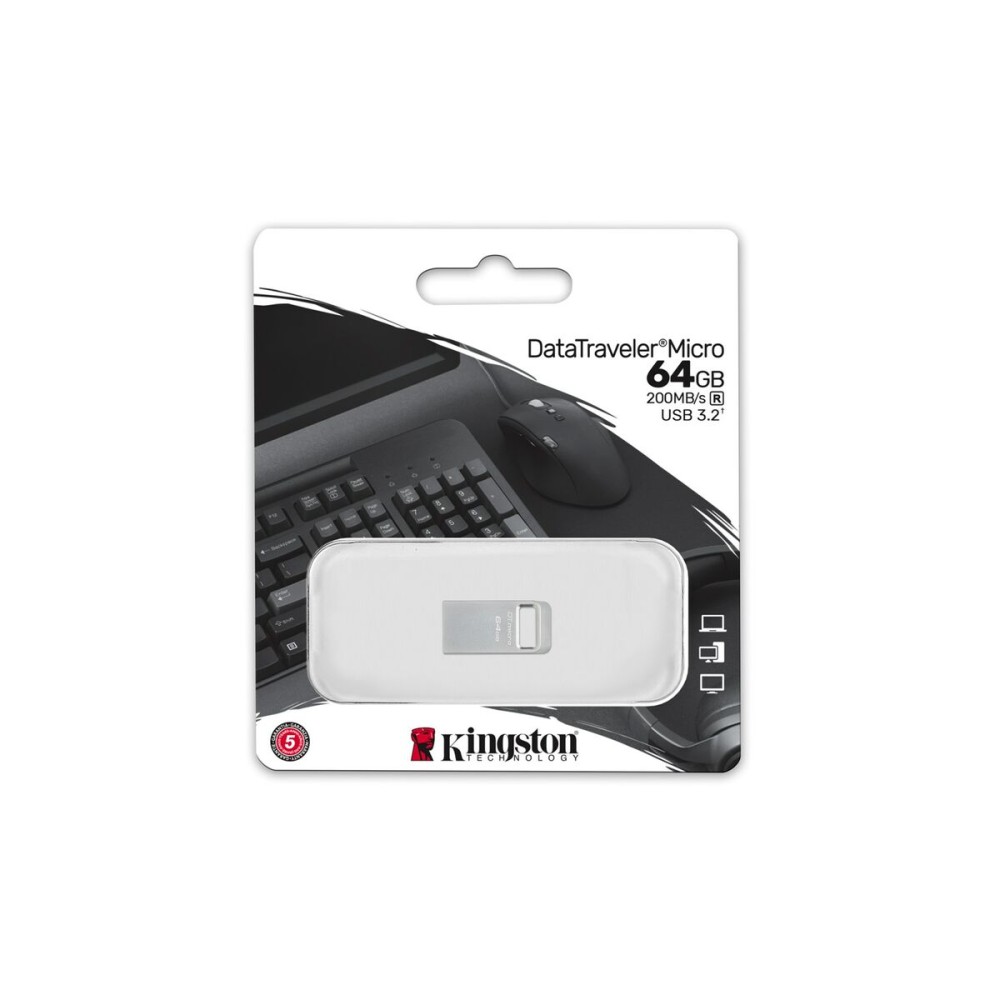 USB stick Kingston DTMC3G2/64GB Silver 64 GB (1 Unit)