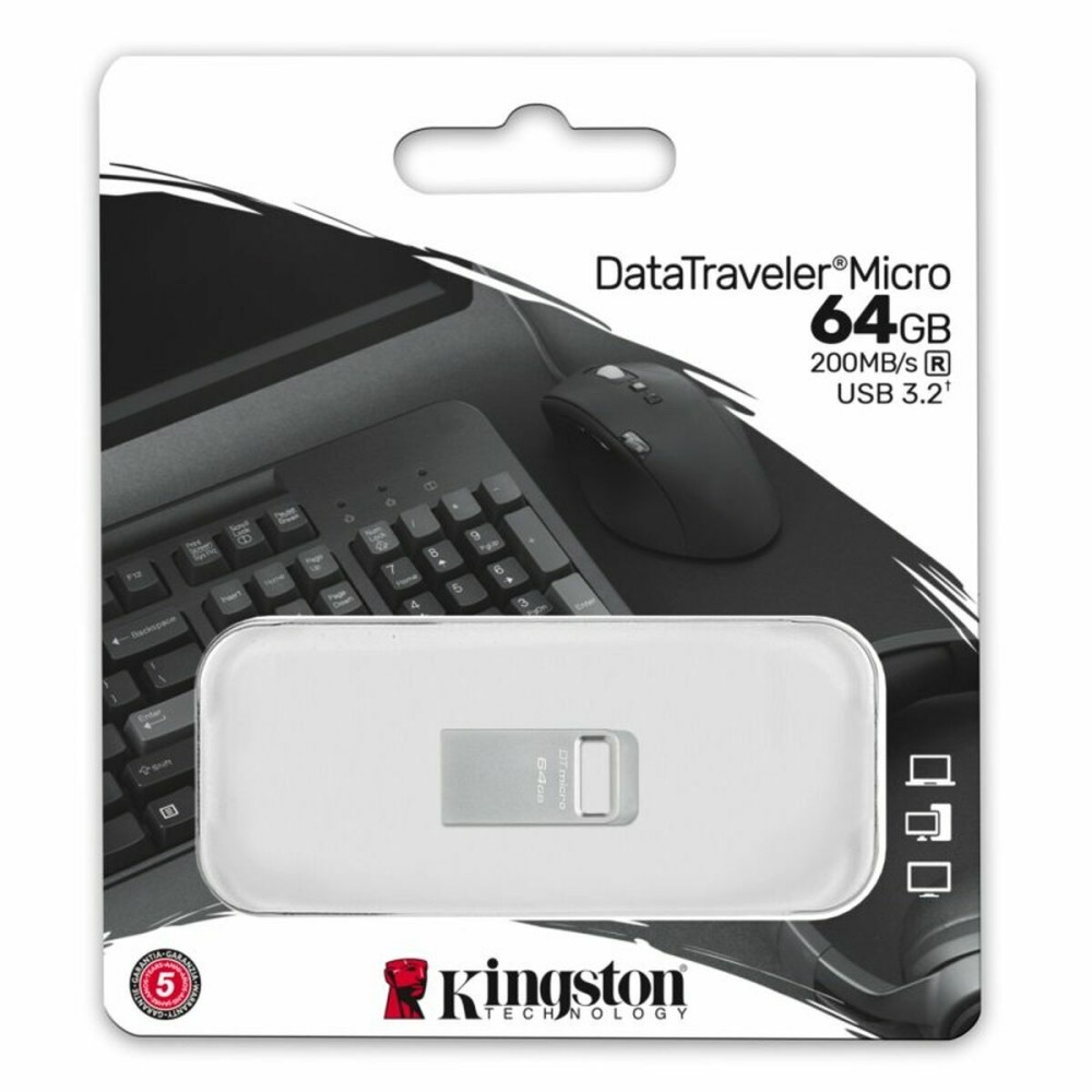 USB stick Kingston DTMC3G2/64GB Silver 64 GB (1 Unit)