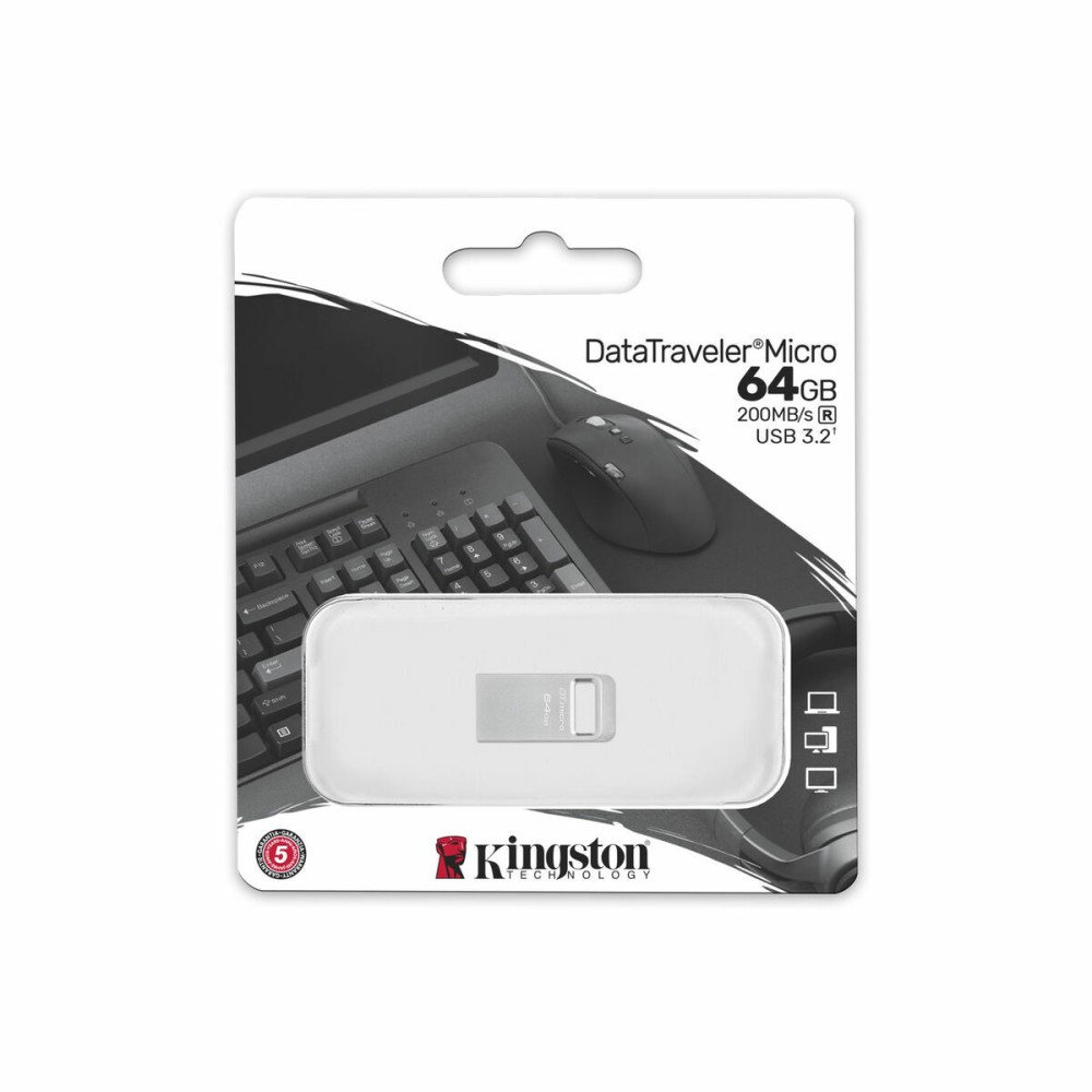 USB stick Kingston DTMC3G2/64GB Silver 64 GB (1 Unit)
