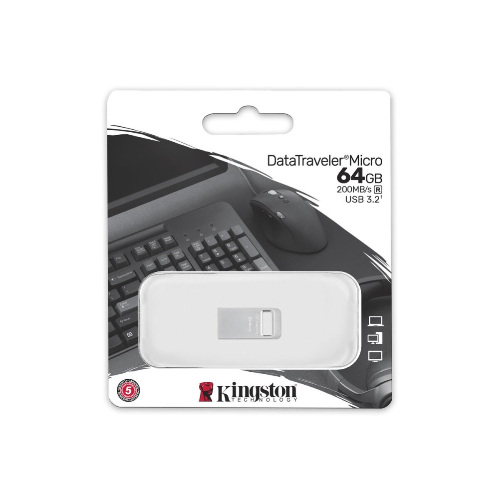USB stick Kingston DTMC3G2/64GB Silver 64 GB (1 Unit)