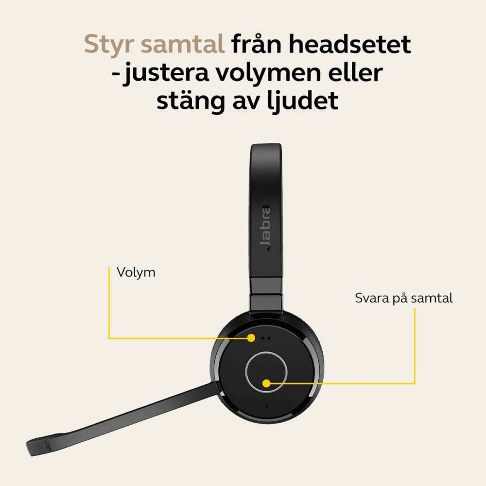 Kopfhörer mit Mikrofon Jabra Schwarz