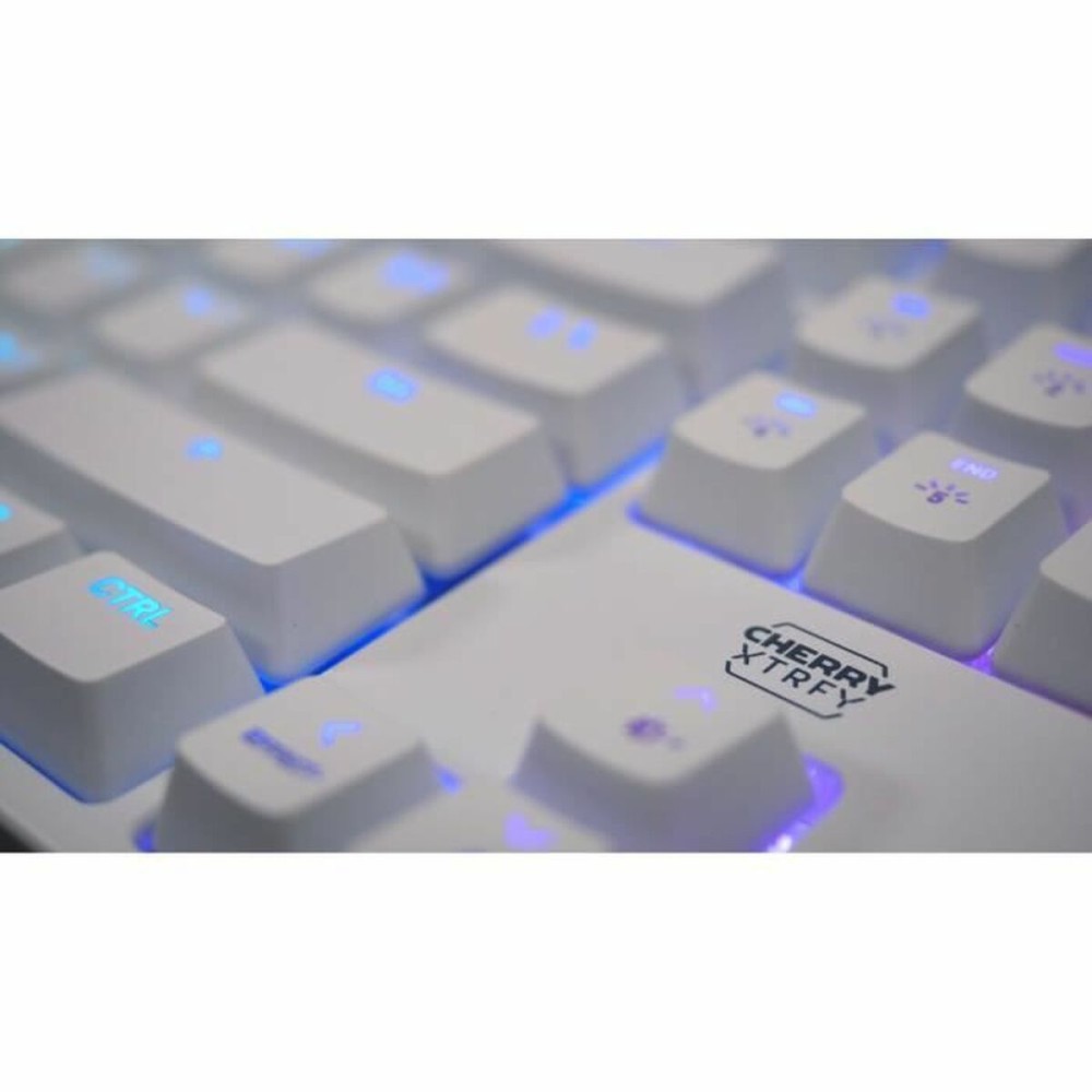 Tastatur mit Maus Cherry Weiß AZERTY