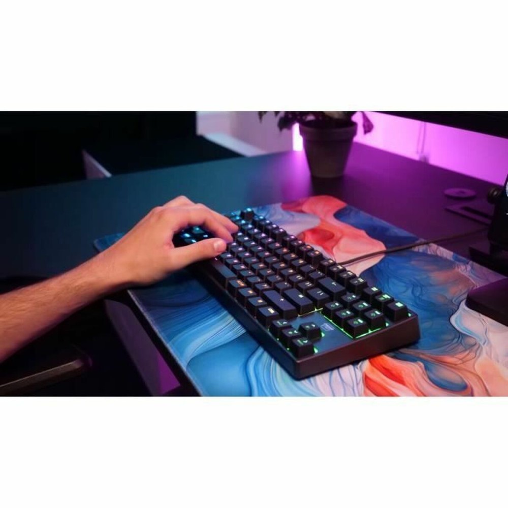 Tastatur mit Maus Cherry Schwarz AZERTY