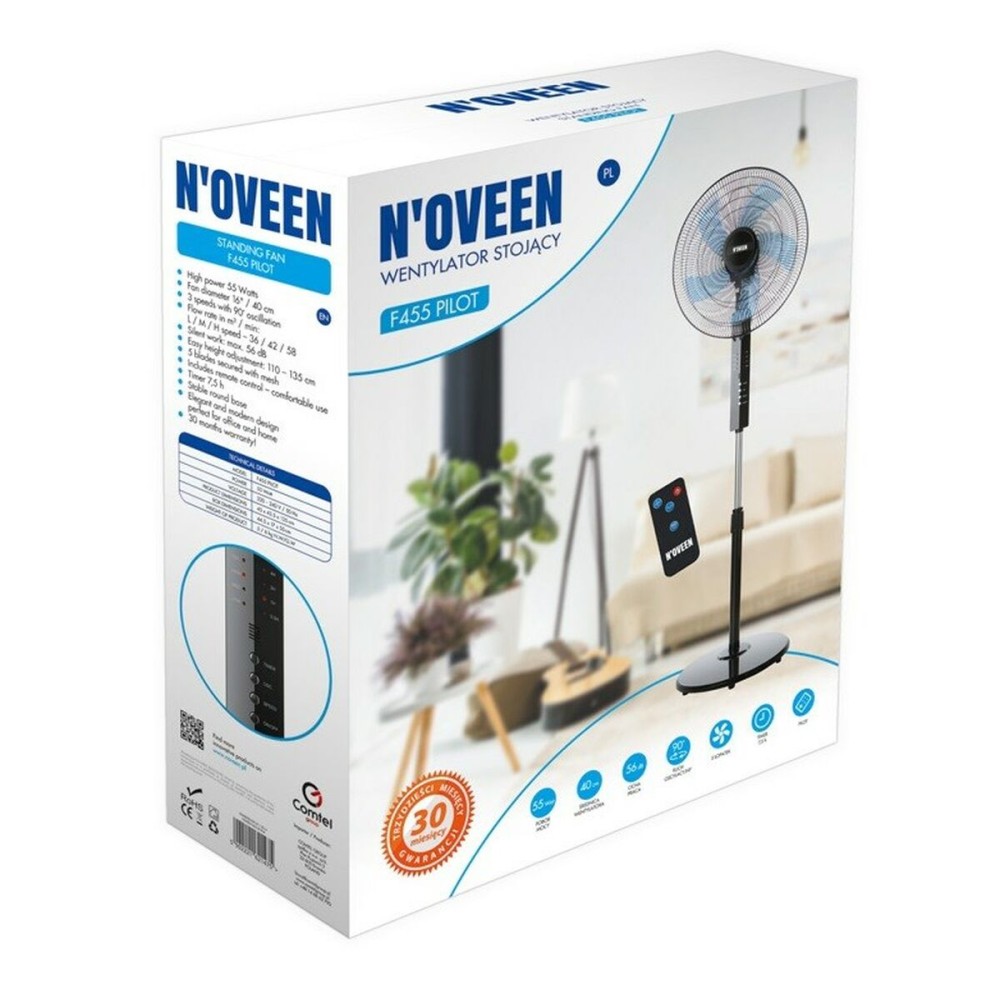 Ventilateur sur Pied N'oveen F455 Noir 55 W