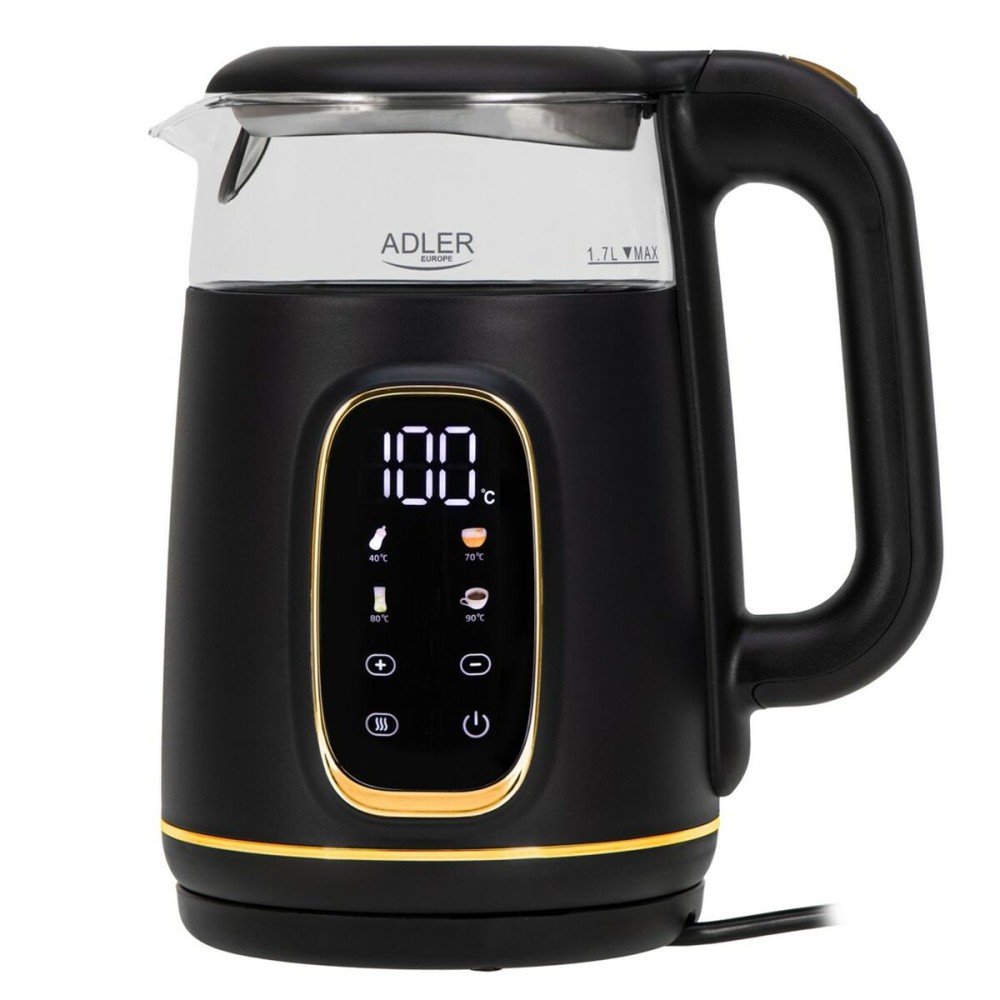 Wasserkocher Adler AD 1305bg Schwarz Gold 2200 W 1,7 L