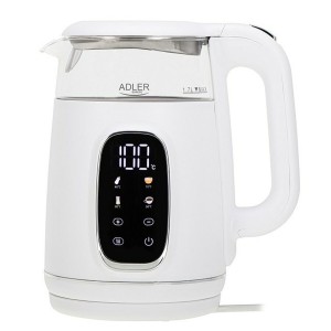 Wasserkocher Adler AD 1305ws Weiß Silberfarben 2200 W 1,7 L
