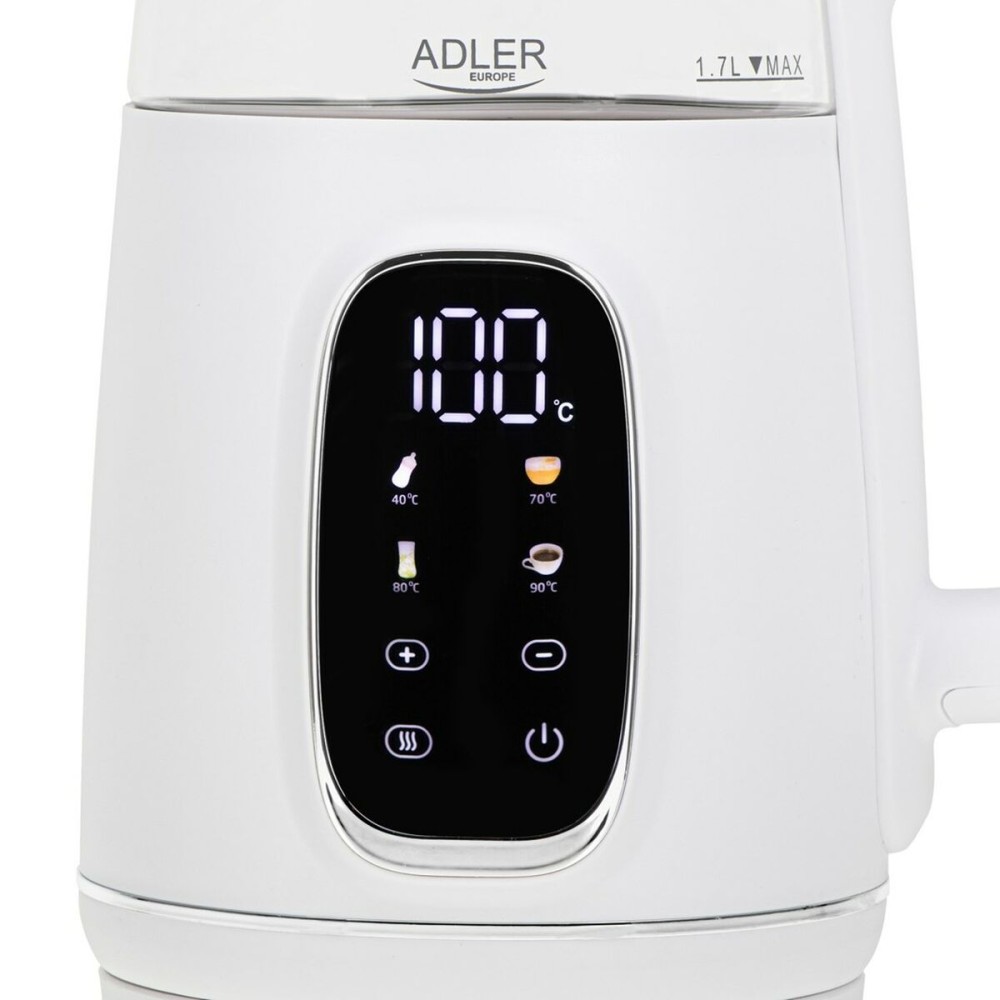 Wasserkocher Adler AD 1305ws Weiß Silberfarben 2200 W 1,7 L