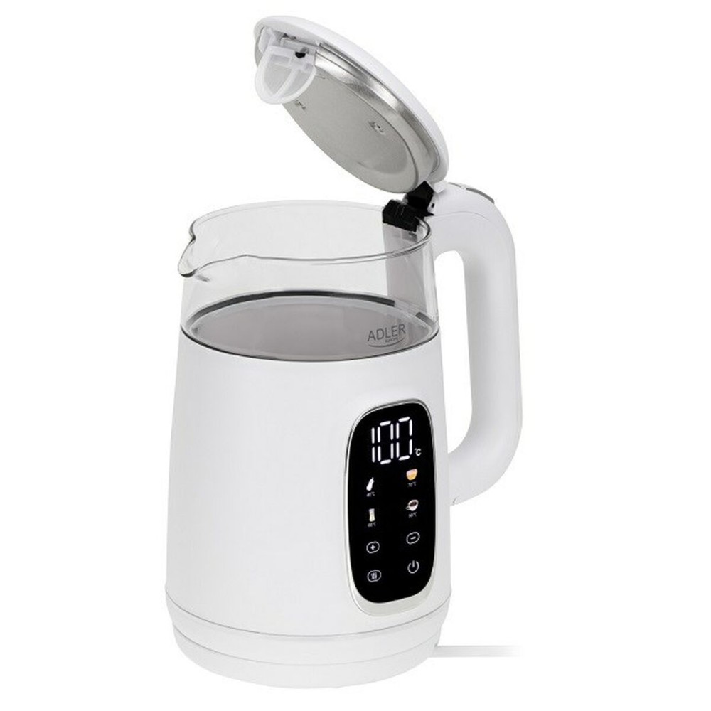 Wasserkocher Adler AD 1305ws Weiß Silberfarben 2200 W 1,7 L