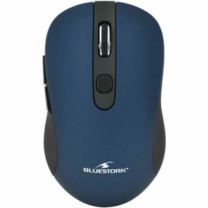 Mouse Bluestork M-WL-OFF60-BLUE Bunt Schwarz/Blau