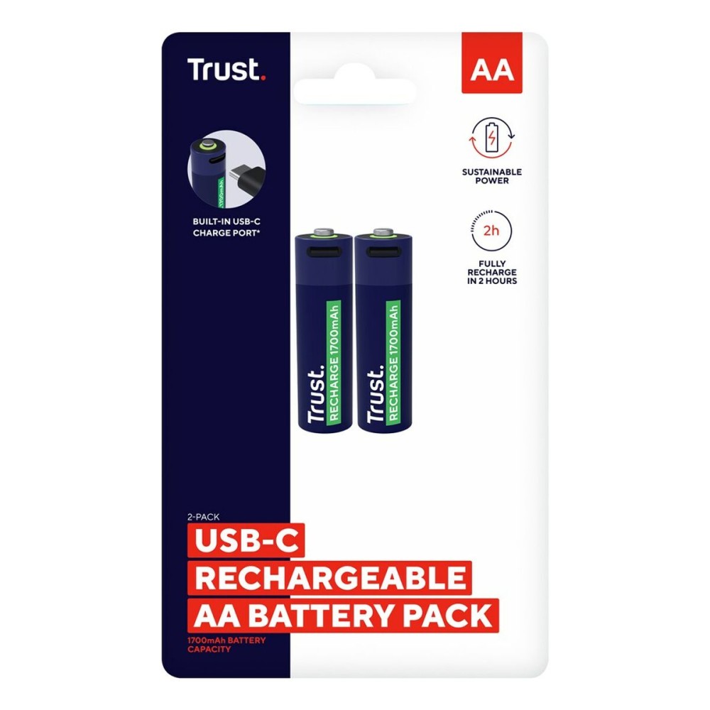 Batterien Trust 25584 AA 3,7 V (2 Stück)