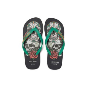 Flip Flops für Männer Jack & Jones JFWSKULLS FLIP FLOP 12280854 Schwarz