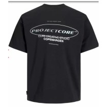 Men’s Short Sleeve T-Shirt Jack & Jones JCOPACER BACK PRINT TEE 12273297 Black
