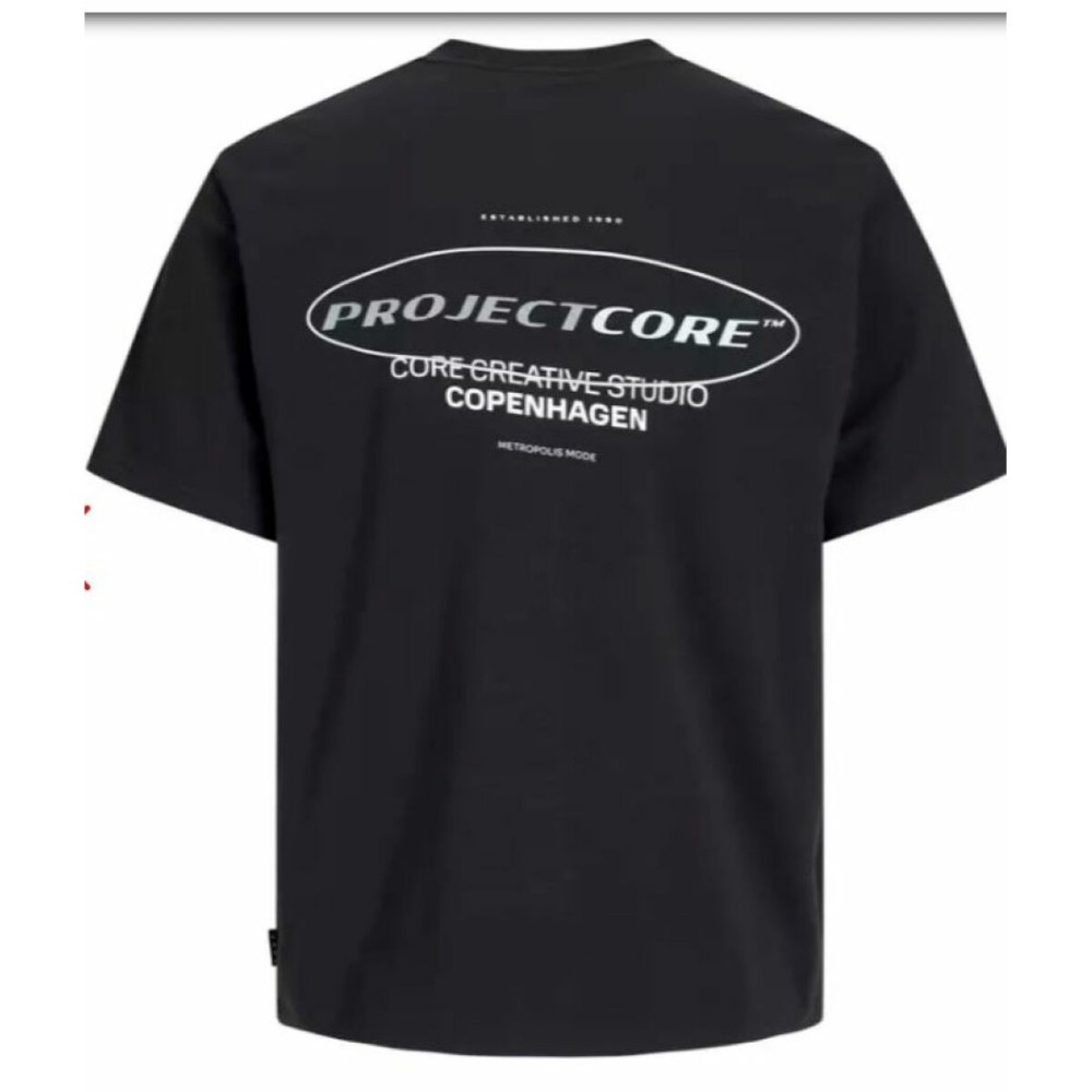 Men’s Short Sleeve T-Shirt Jack & Jones JCOPACER BACK PRINT TEE 12273297 Black