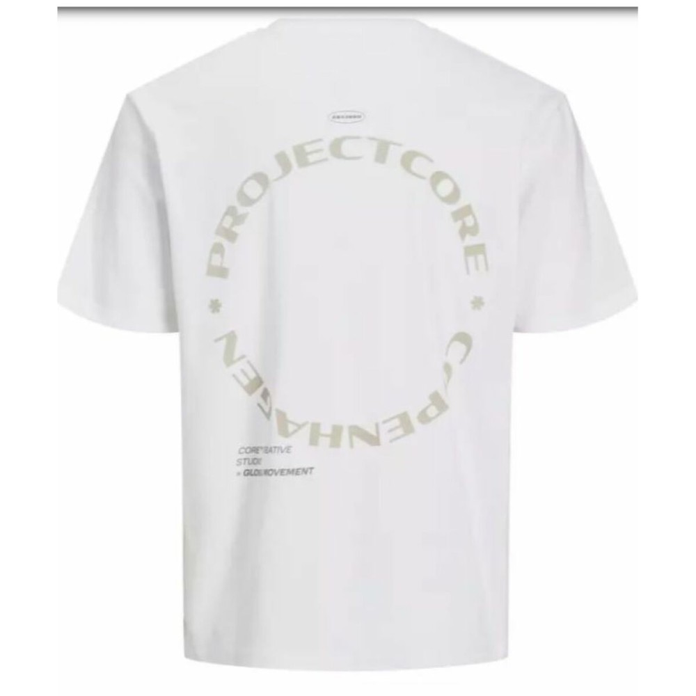 Herren Kurzarm-T-Shirt Jack & Jones JCOPACER BACK PRINT TEE 12273297 Weiß