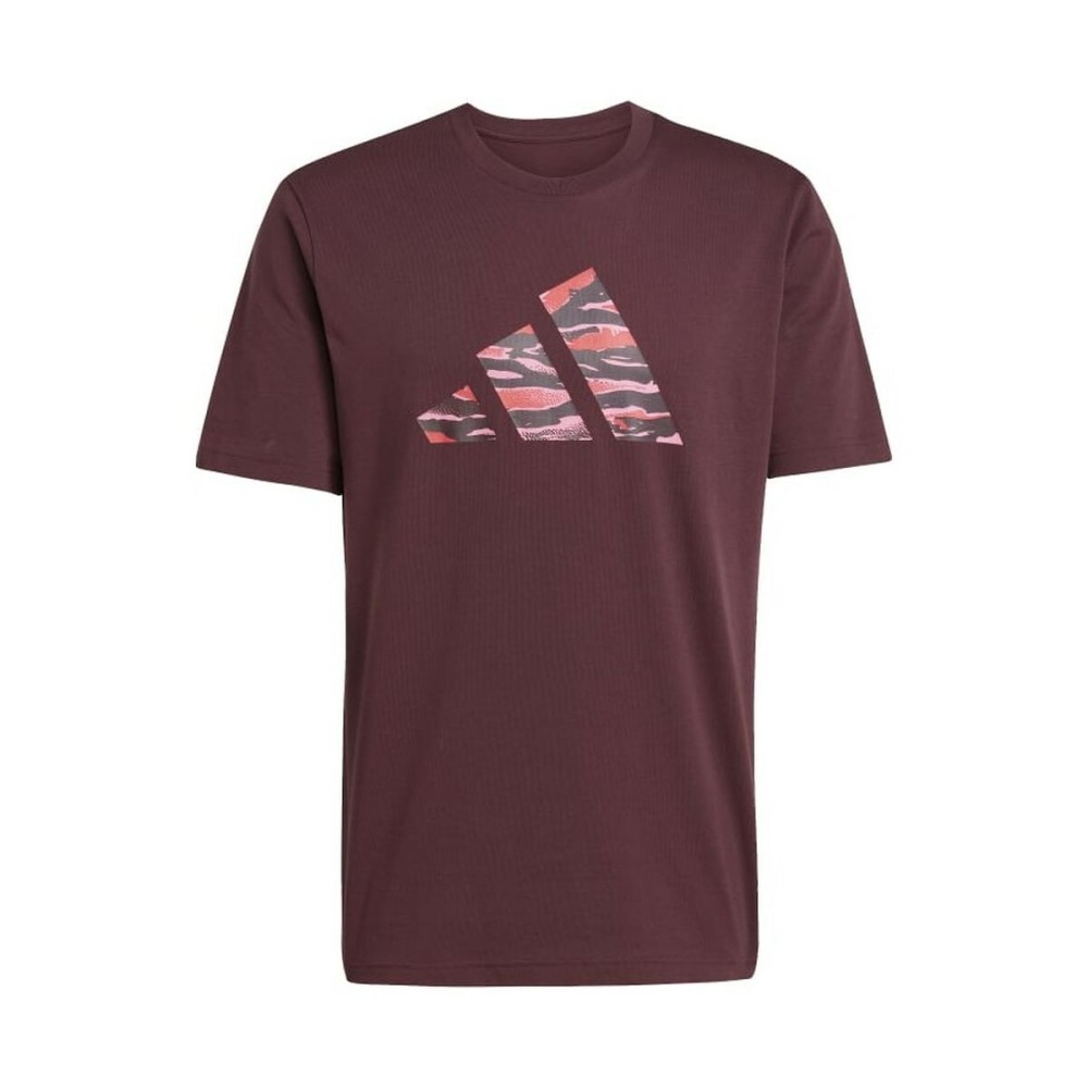 T-shirt à manches courtes homme Adidas M C CAMO LOGO T JI6769 Bordeaux