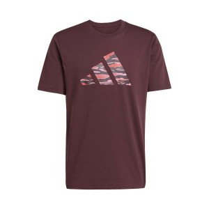 T-shirt à manches courtes homme Adidas M C CAMO LOGO T JI6769 Bordeaux