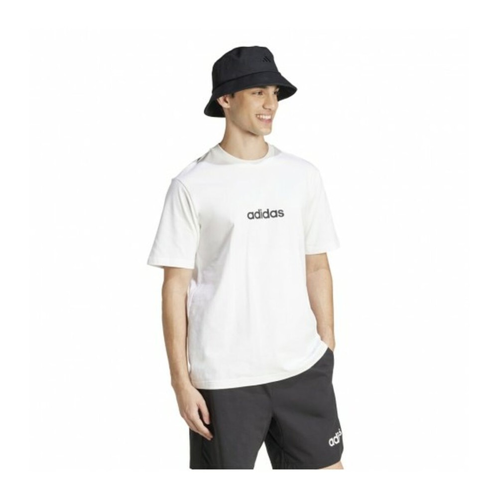 T-shirt à manches courtes homme Adidas M LIN SJ T JE9000 Blanc