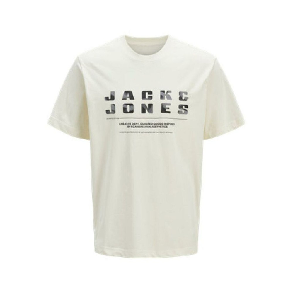 T-shirt à manches courtes homme Jack & Jones JCORECHARGE FRONT BRANDING TEE CREW NECK 12274716 Blanc