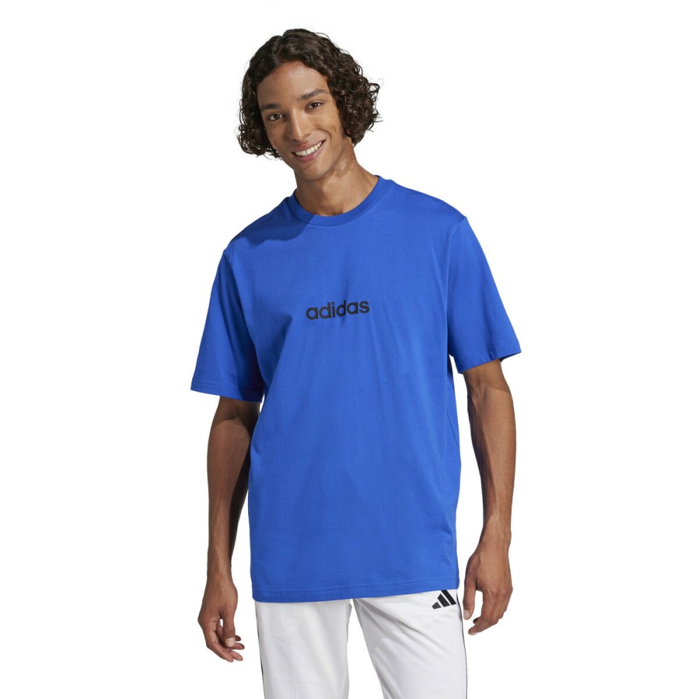 Herren Kurzarm-T-Shirt Adidas M LIN SJ T JE8995 Blau
