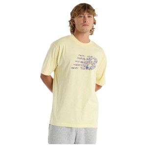 Herren Kurzarm-T-Shirt New Balance NAT LOGO SS MT51920 PCR Gelb
