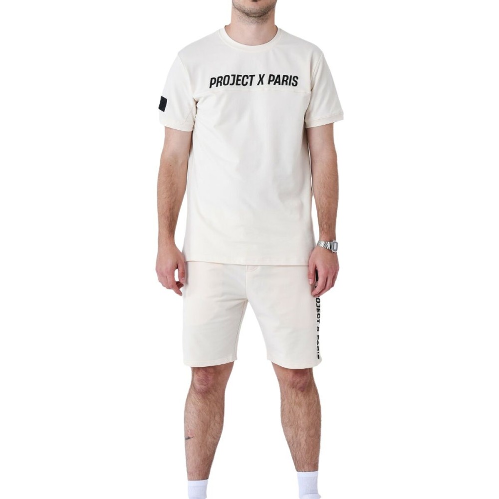 Herren Kurzarm-T-Shirt Project X Paris PROJECT T- SHIRT 2510175 CC Beige