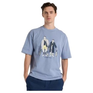 Herren Kurzarm-T-Shirt New Balance Perfect Match Tennis T Shirt MT51412 DUS Blau