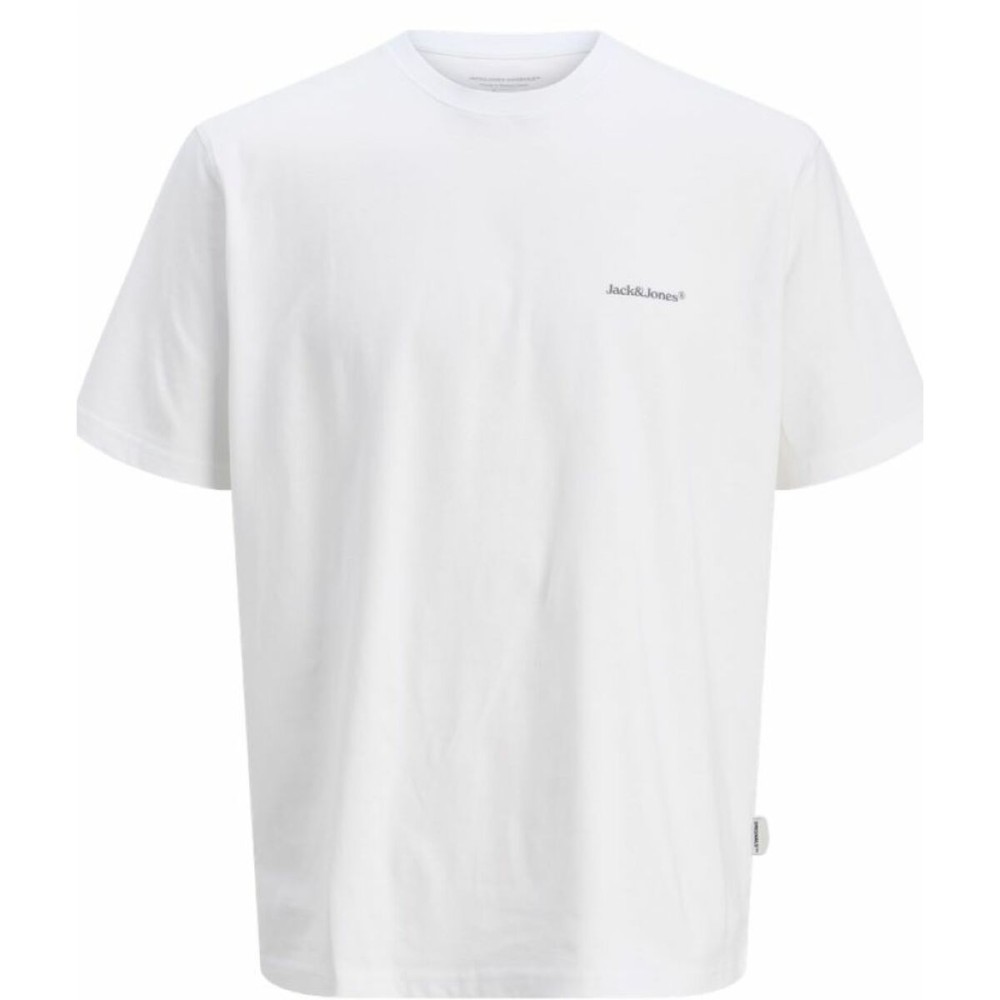 Men’s Short Sleeve T-Shirt Jack & Jones JORSPLIT BACK TEE 12272996 White