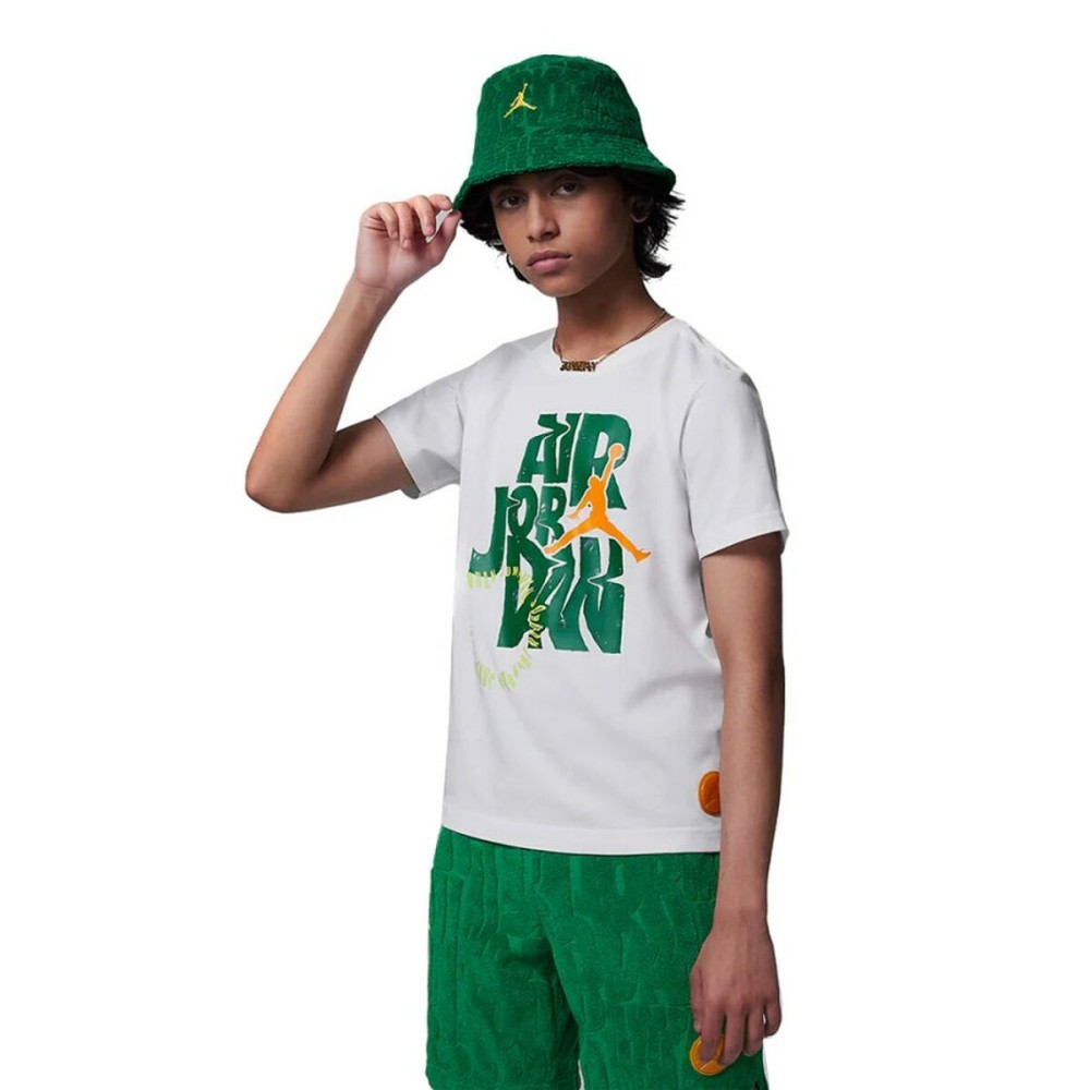 Child's Short Sleeve T-Shirt Nike JDB FUEL UP COOL DOWN DROPS SS 95D150 001 White