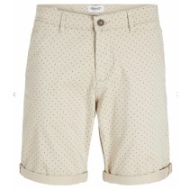 Pantalon court Jack & Jones JPSTBOWIE SHORTS SA PRINTER MID 12230336 Beige