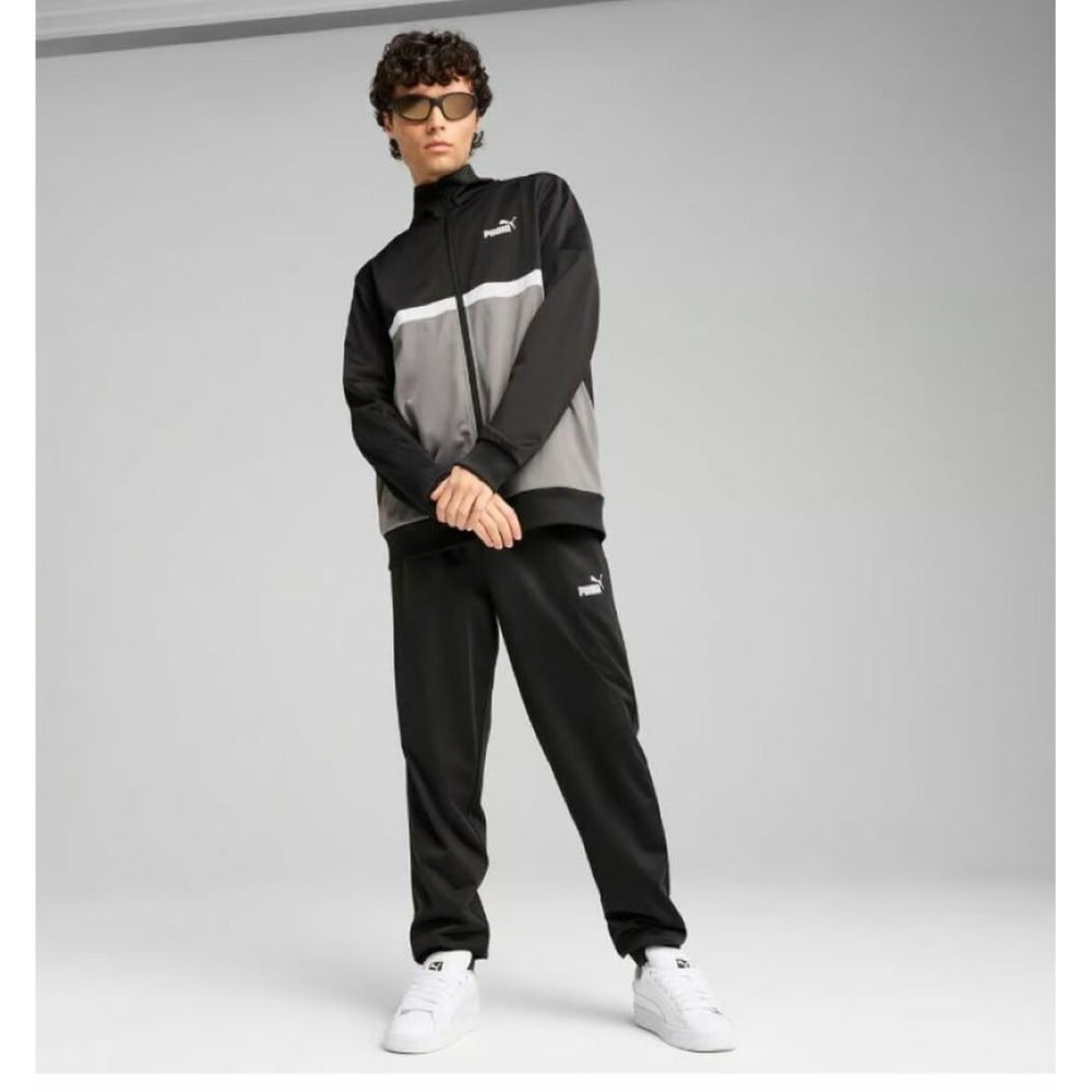 Tracksuit for Adults Puma POLY COLORBLOCK SUIT 684850 01 Black Men