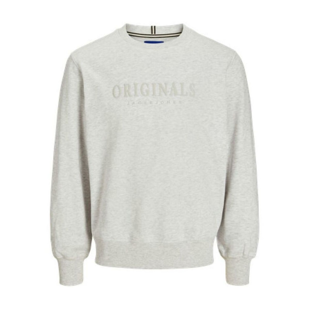Sweat sans capuche homme Jack & Jones JORFREDERIKSBERG SWEAT 12265756 Gris