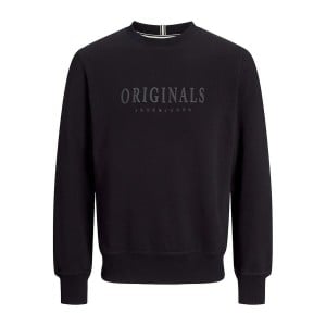 Herren Sweater ohne Kapuze Jack & Jones JORFREDERIKSBERG SWEAT 12265756 Schwarz