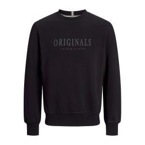 Sweat sans capuche homme Jack & Jones JORFREDERIKSBERG SWEAT 12265756 Noir
