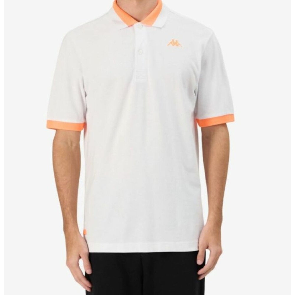 Polo à manches courtes homme Kappa 341N22W A14 Blanc